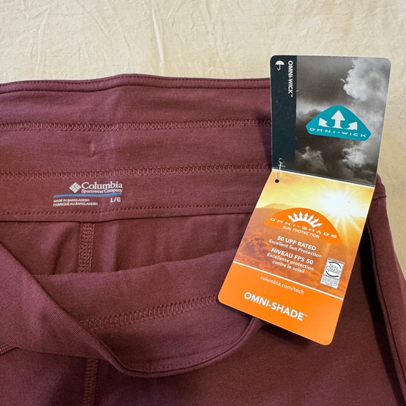 NWT Columbia maroon leggings sz L - Picture 4 of 6